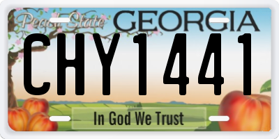 GA license plate CHY1441
