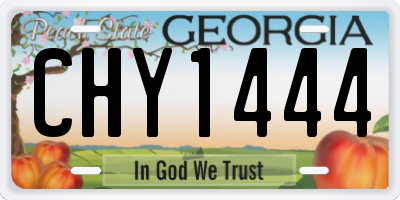 GA license plate CHY1444