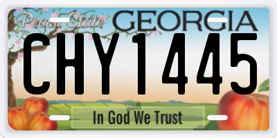 GA license plate CHY1445