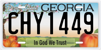 GA license plate CHY1449