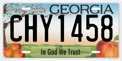 GA license plate CHY1458