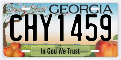 GA license plate CHY1459