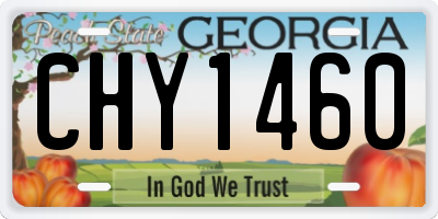 GA license plate CHY1460