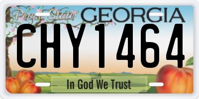 GA license plate CHY1464