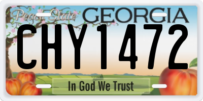 GA license plate CHY1472