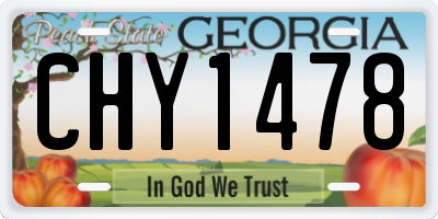GA license plate CHY1478