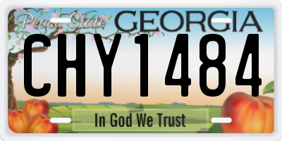 GA license plate CHY1484
