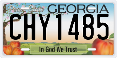 GA license plate CHY1485