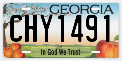 GA license plate CHY1491