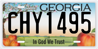 GA license plate CHY1495