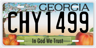 GA license plate CHY1499