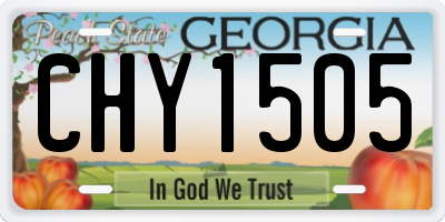 GA license plate CHY1505