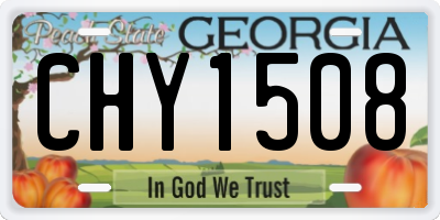 GA license plate CHY1508