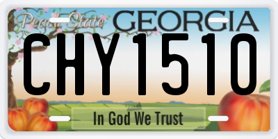 GA license plate CHY1510