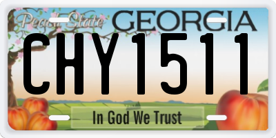 GA license plate CHY1511