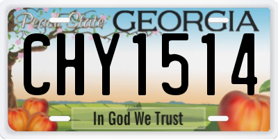 GA license plate CHY1514