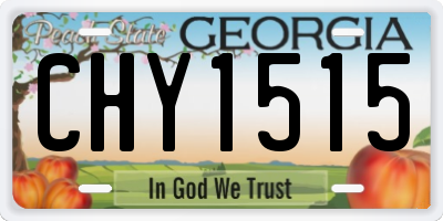GA license plate CHY1515