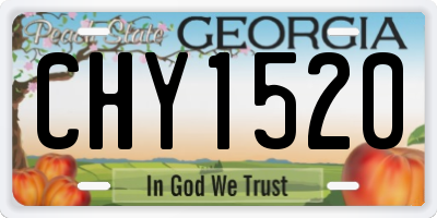 GA license plate CHY1520