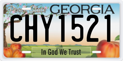 GA license plate CHY1521