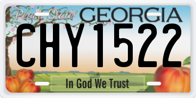 GA license plate CHY1522