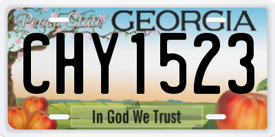 GA license plate CHY1523