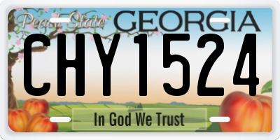 GA license plate CHY1524