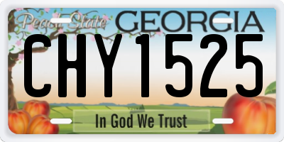 GA license plate CHY1525