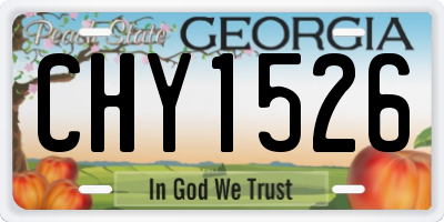 GA license plate CHY1526