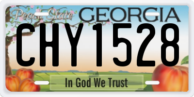 GA license plate CHY1528