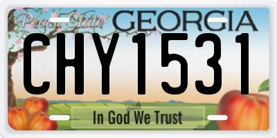 GA license plate CHY1531
