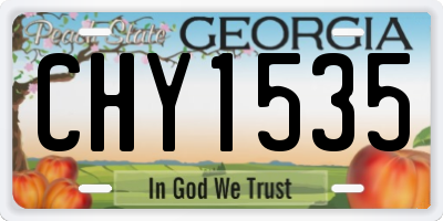 GA license plate CHY1535