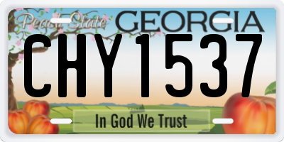 GA license plate CHY1537