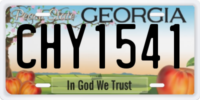 GA license plate CHY1541