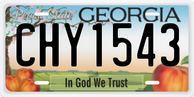 GA license plate CHY1543