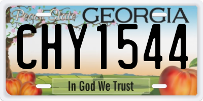 GA license plate CHY1544