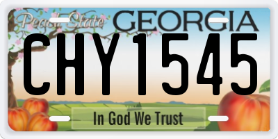GA license plate CHY1545