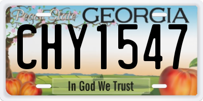 GA license plate CHY1547