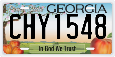 GA license plate CHY1548