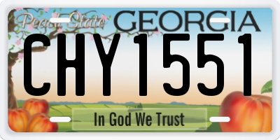 GA license plate CHY1551