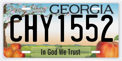GA license plate CHY1552