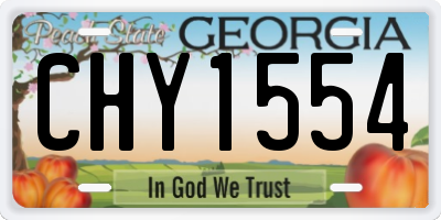 GA license plate CHY1554