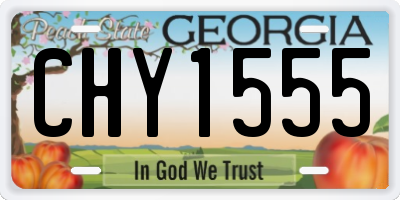 GA license plate CHY1555