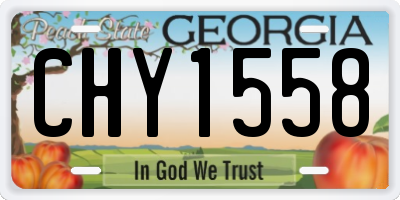 GA license plate CHY1558