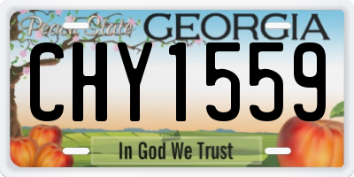 GA license plate CHY1559