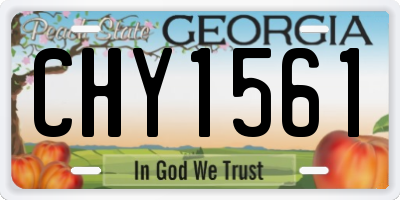 GA license plate CHY1561
