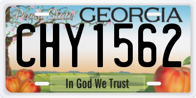 GA license plate CHY1562
