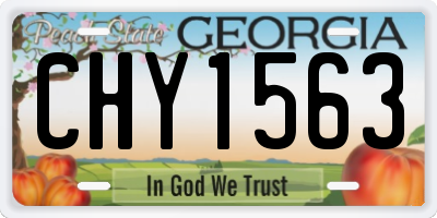 GA license plate CHY1563