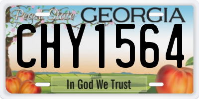 GA license plate CHY1564