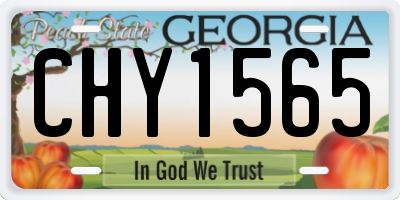 GA license plate CHY1565
