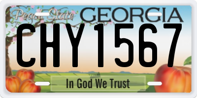 GA license plate CHY1567